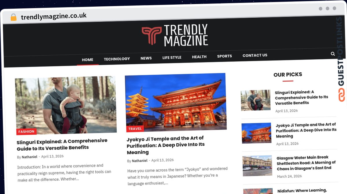Publish Guest Post on trendlymagzine.co.uk