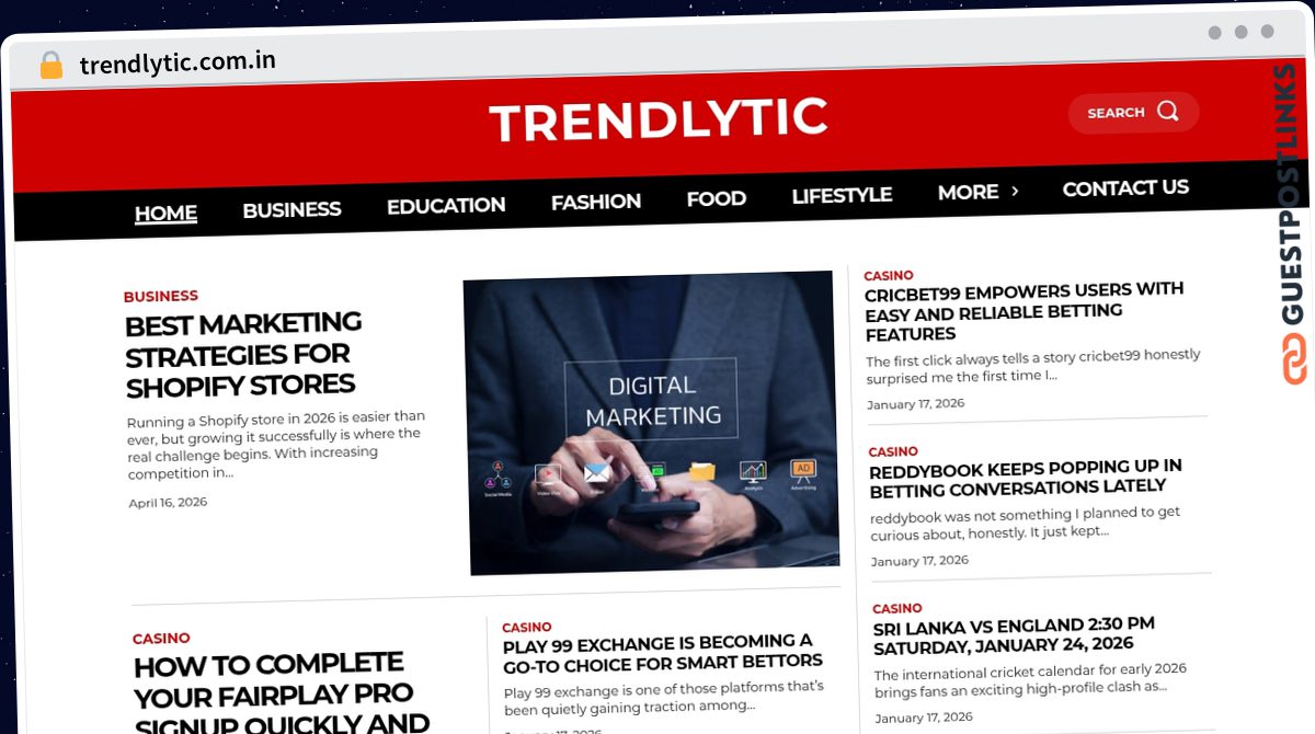 Publish Guest Post on trendlytic.com.in