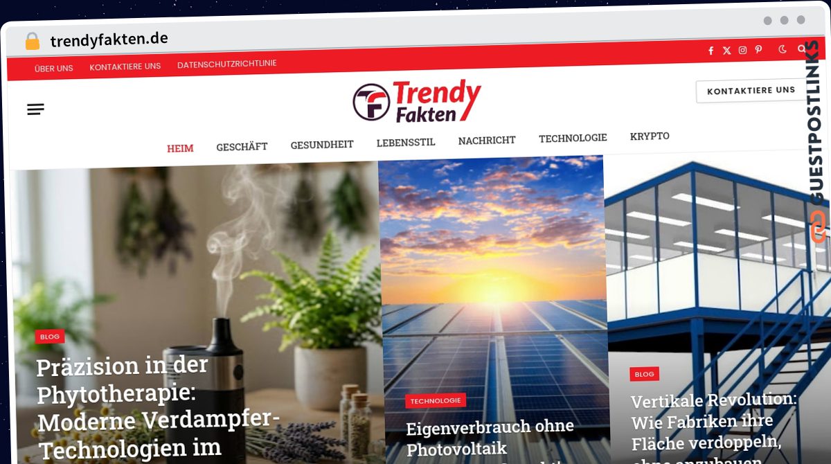 Publish Guest Post on trendyfakten.de
