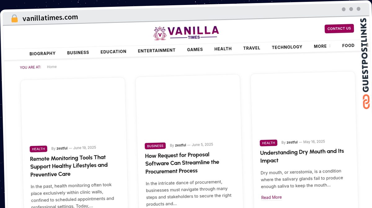 Publish Guest Post on vanillatimes.com
