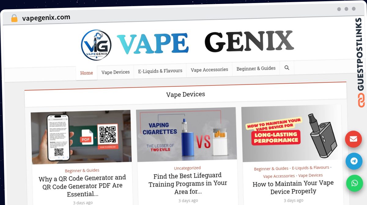 Publish Guest Post on vapegenix.com