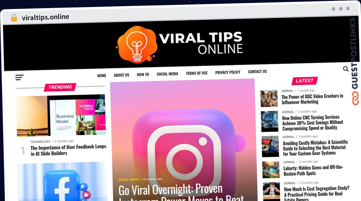 Publish Guest Post on viraltips.online