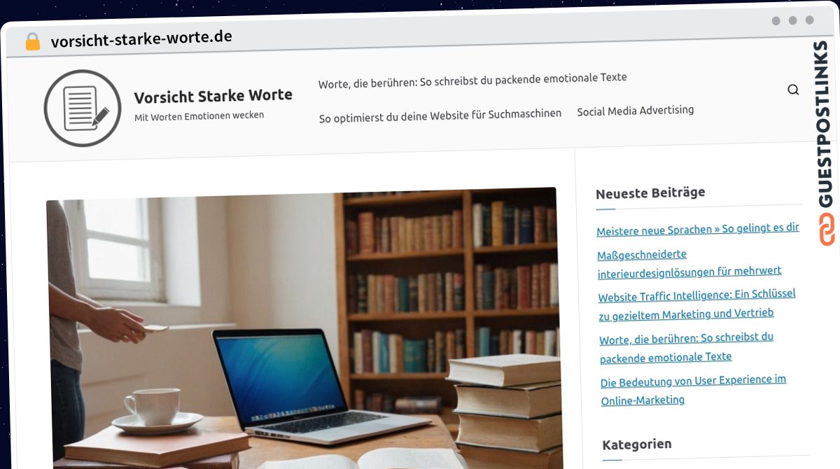 Publish Guest Post on vorsicht-starke-worte.de