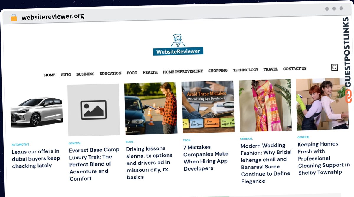 Publish Guest Post on websitereviewer.org