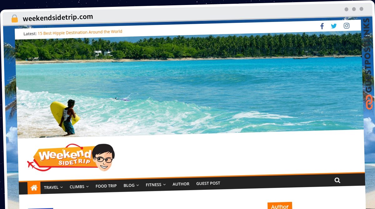 Publish Guest Post on weekendsidetrip.com