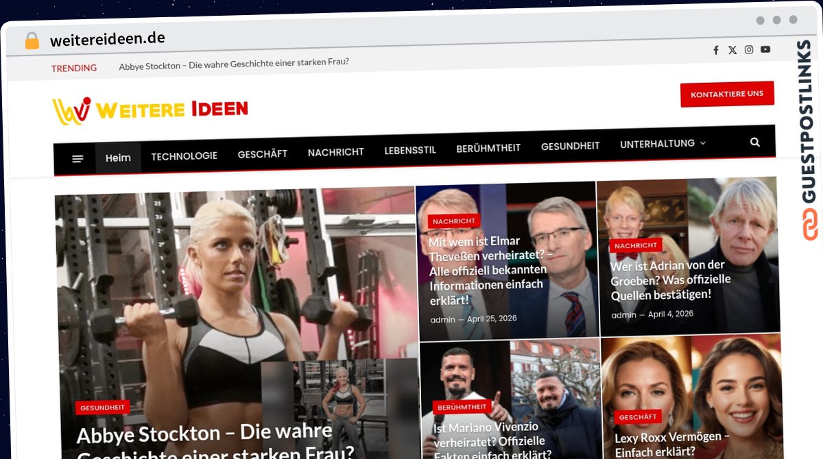 Publish Guest Post on weitereideen.de