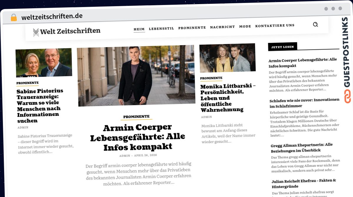 Publish Guest Post on weltzeitschriften.de