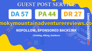 Buy Guest Post on smokymountainadventurereviews.com