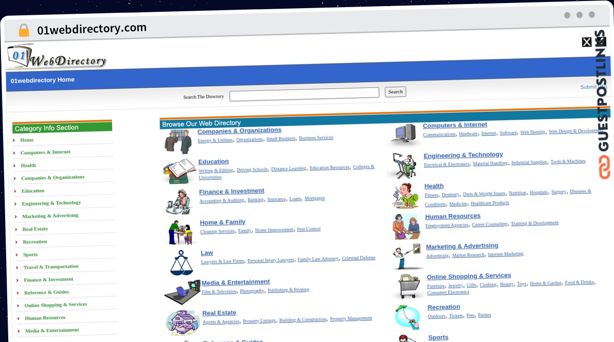 Publish Guest Post on 01webdirectory.com
