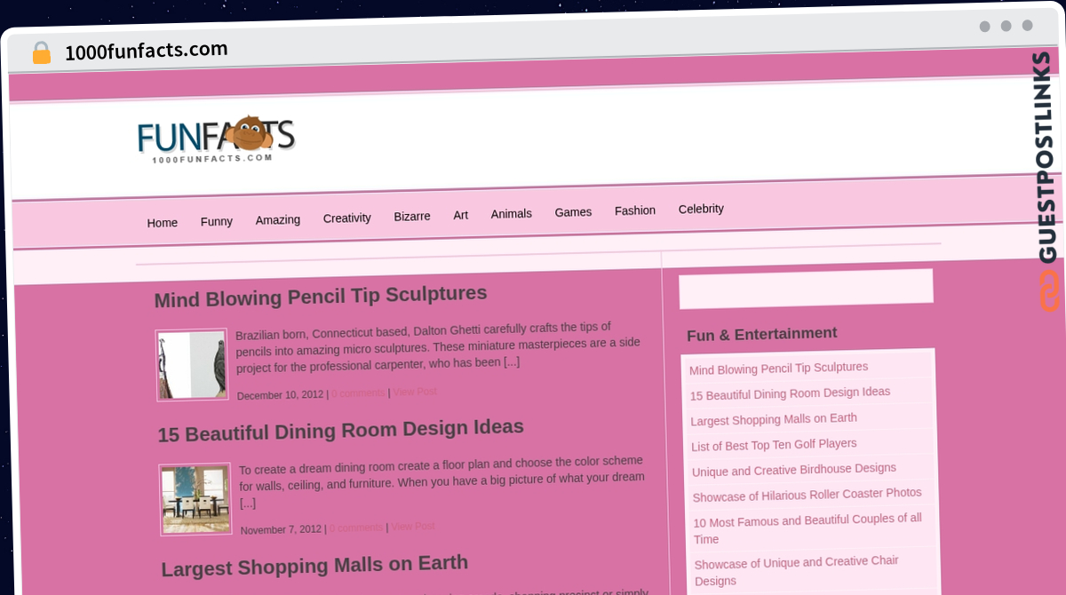 Publish Guest Post on 1000funfacts.com