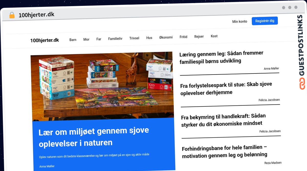 Publish Guest Post on 100hjerter.dk