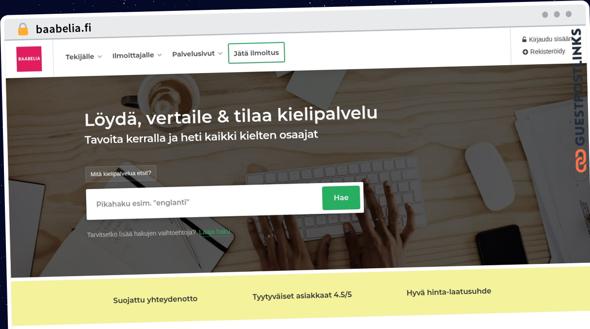 Publish Guest Post on baabelia.fi