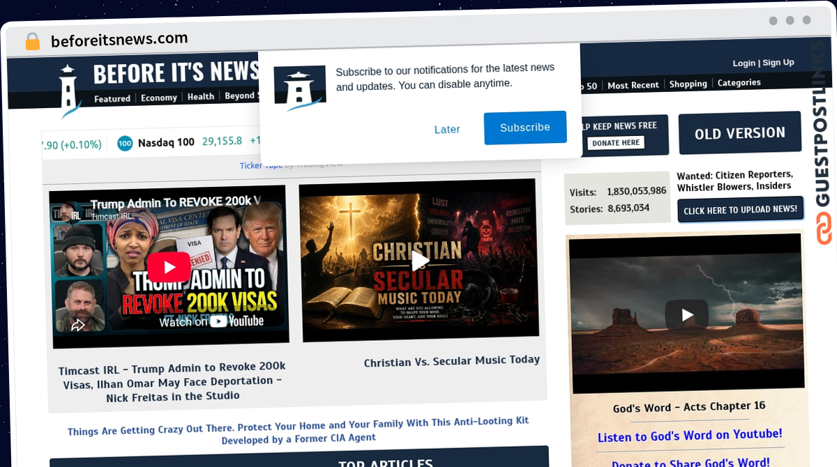 Publish Guest Post on beforeitsnews.com
