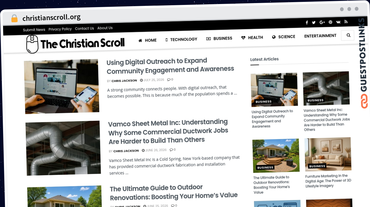 Publish Guest Post on christianscroll.org