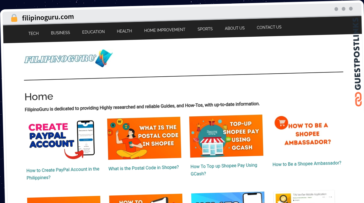 Publish Guest Post on filipinoguru.com