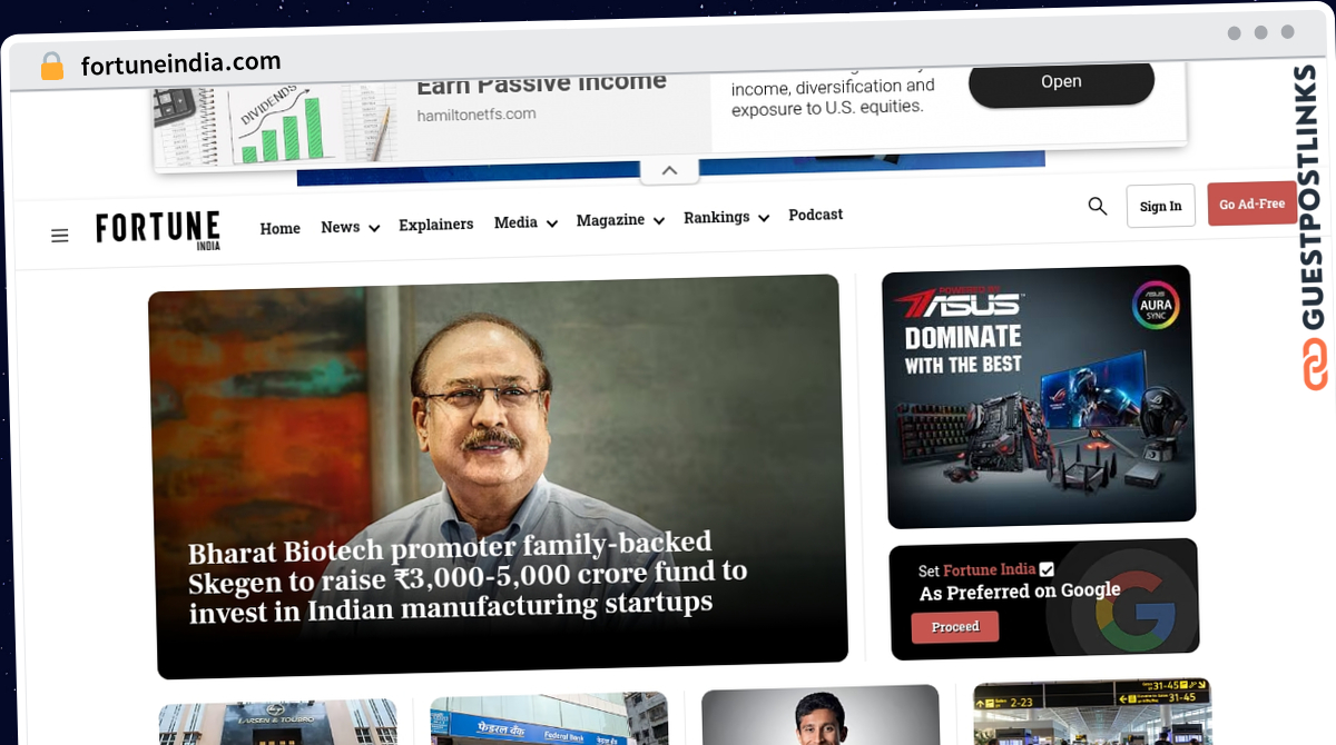 Publish Guest Post on fortuneindia.com