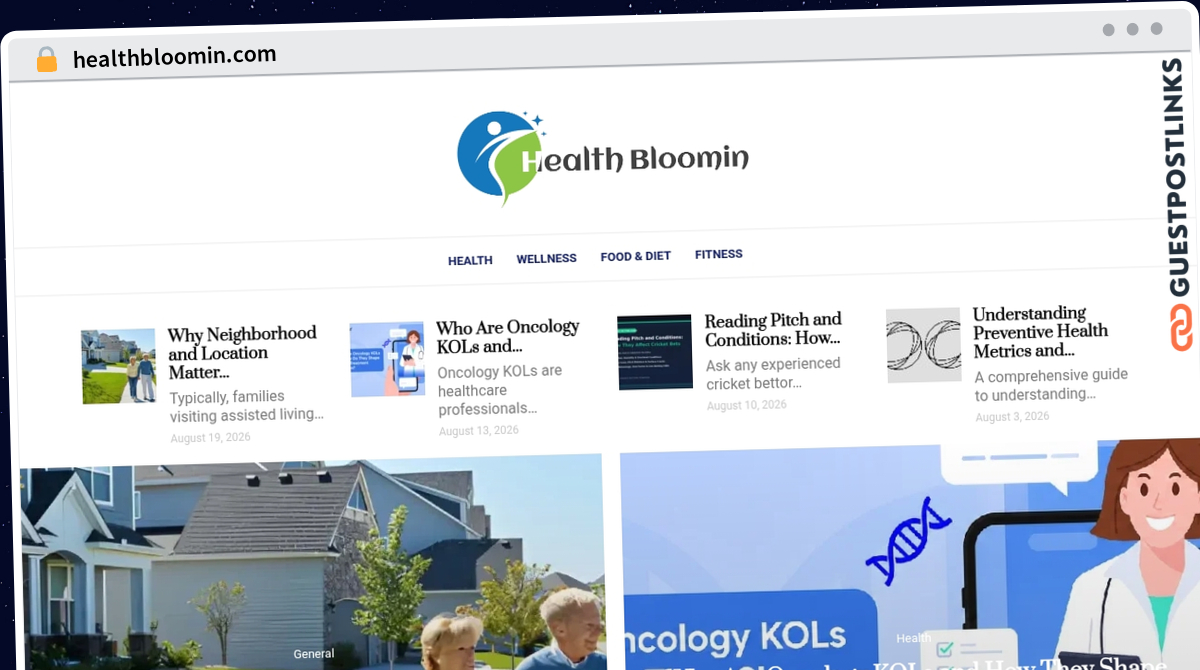 Publish Guest Post on healthbloomin.com