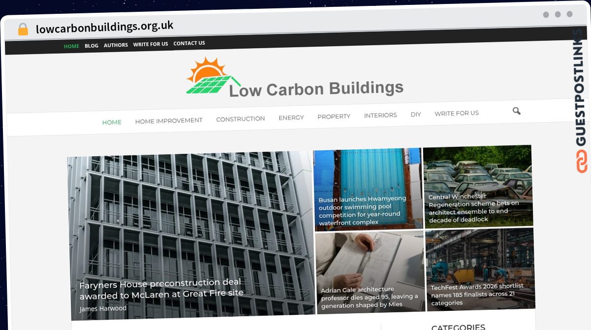 Publish Guest Post on lowcarbonbuildings.org.uk