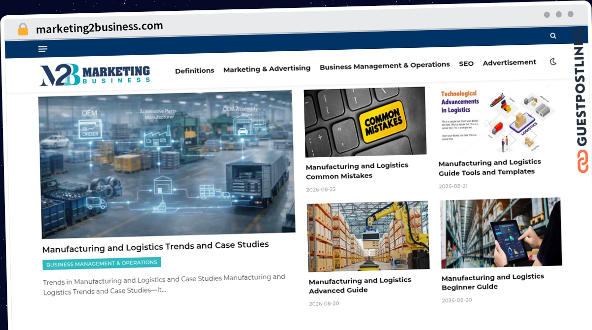 Publish Guest Post on marketing2business.com