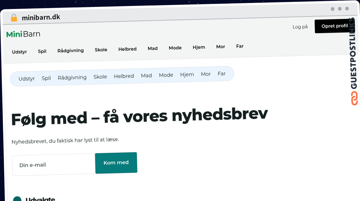 Publish Guest Post on minibarn.dk