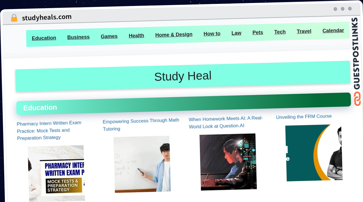 Publish Guest Post on studyheals.com
