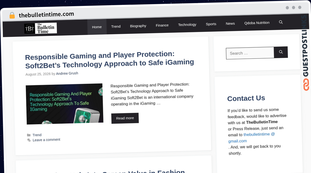 Publish Guest Post on thebulletintime.com