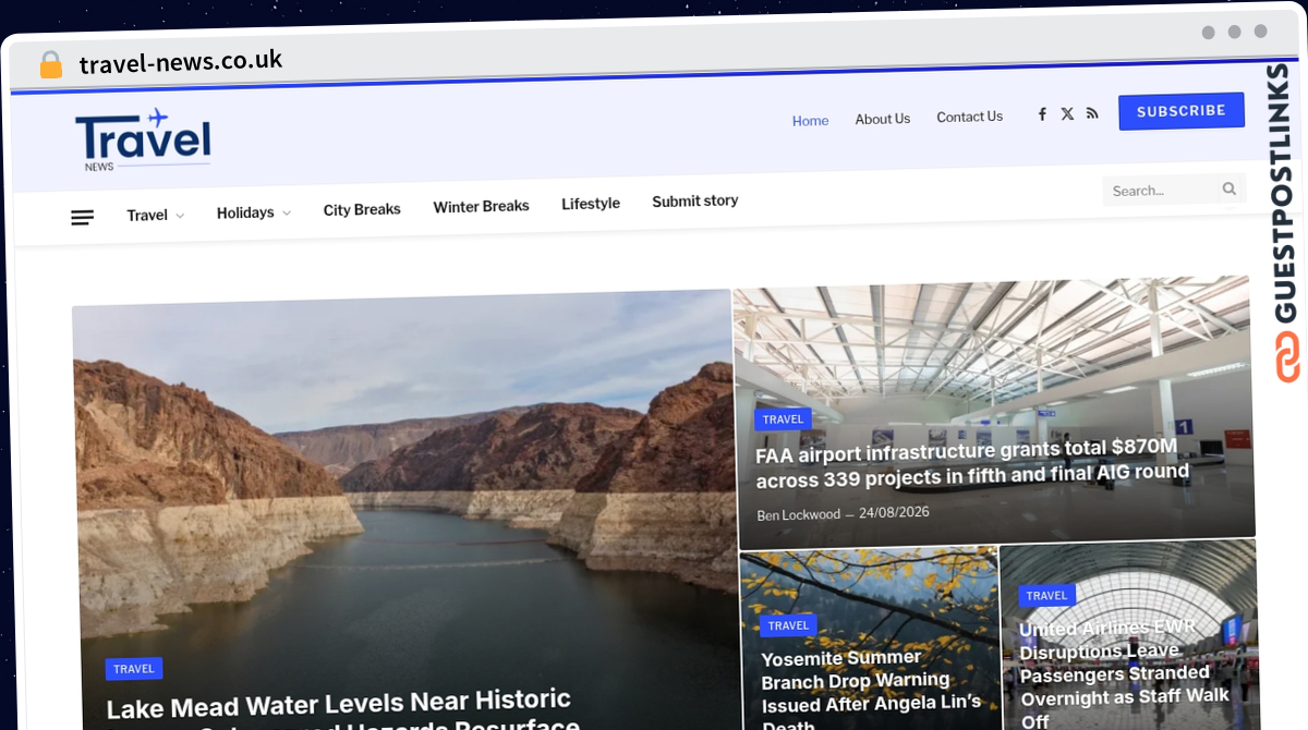 Publish Guest Post on travel-news.co.uk