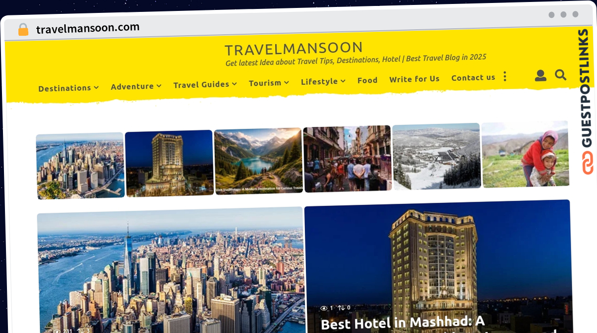 Publish Guest Post on travelmansoon.com