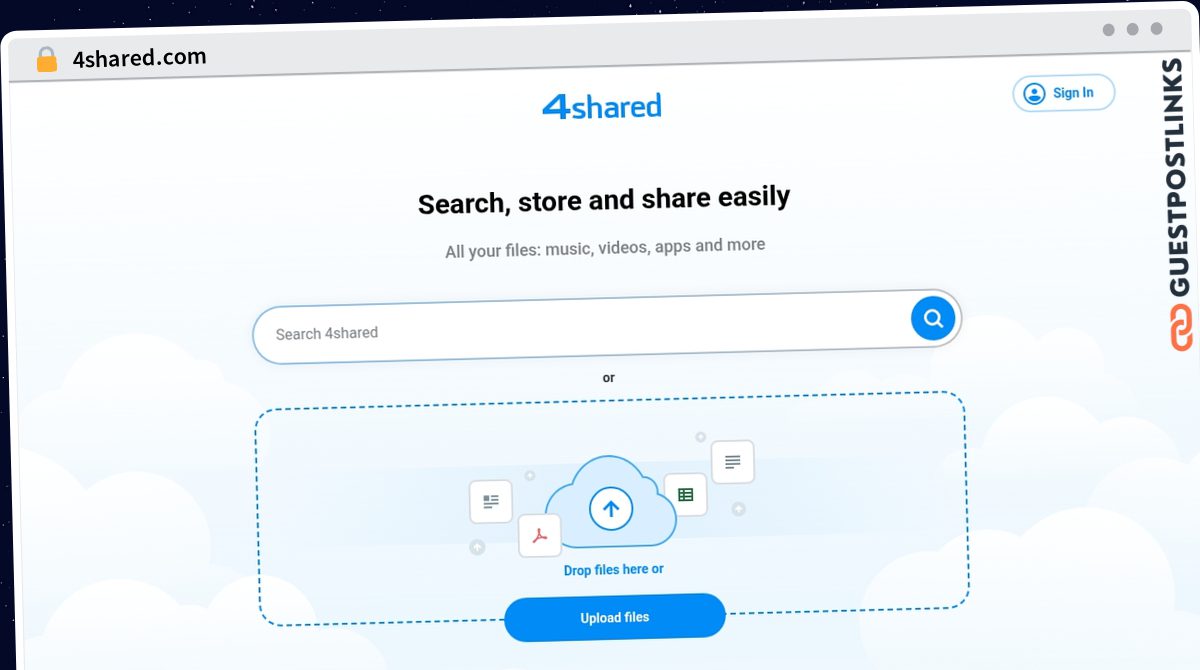 Publish Guest Post on 4shared.com