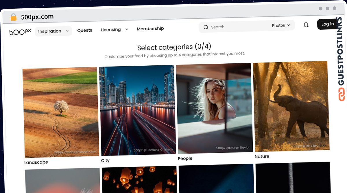 Publish Guest Post on 500px.com