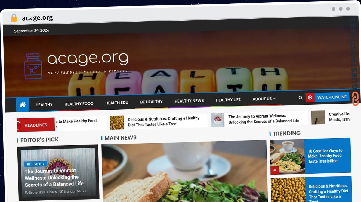 Publish Guest Post on acage.org