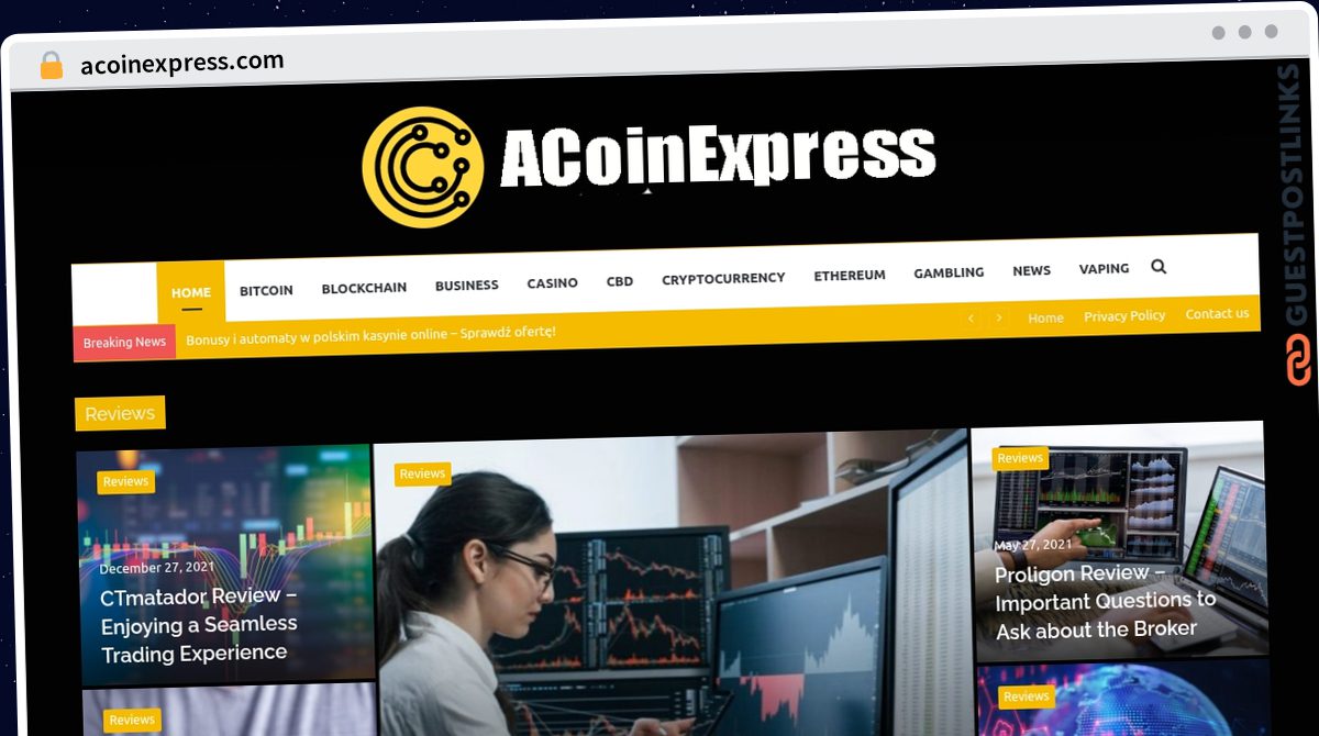 Publish Guest Post on acoinexpress.com
