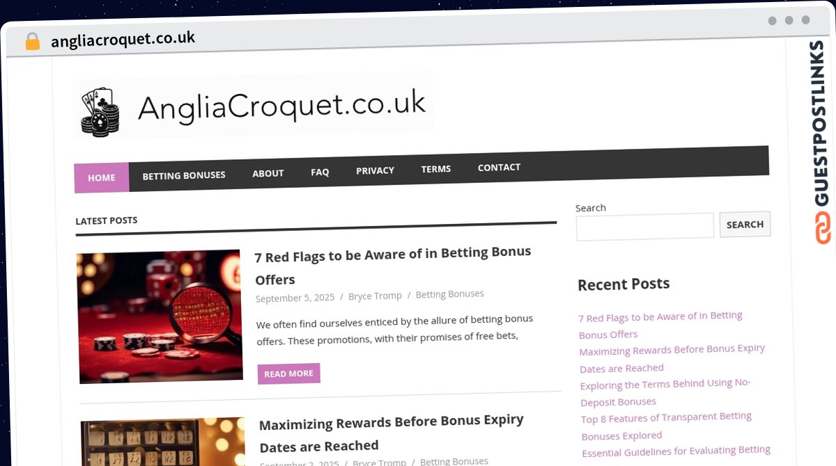 Publish Guest Post on angliacroquet.co.uk