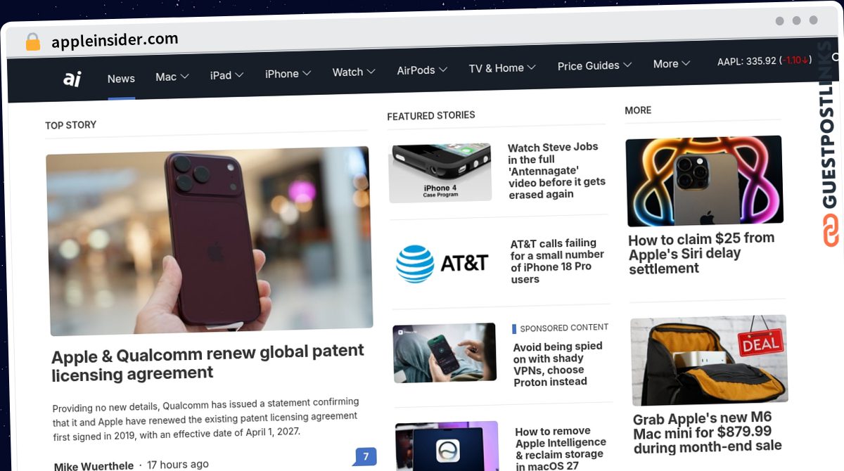 Publish Guest Post on appleinsider.com