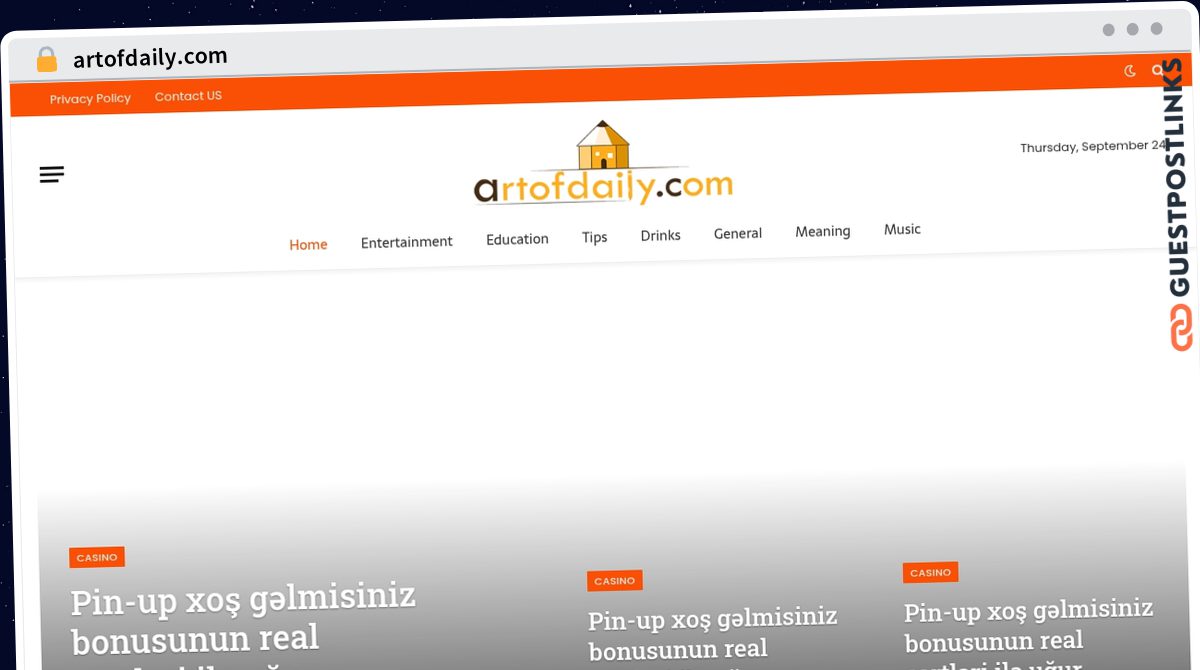 Publish Guest Post on artofdaily.com