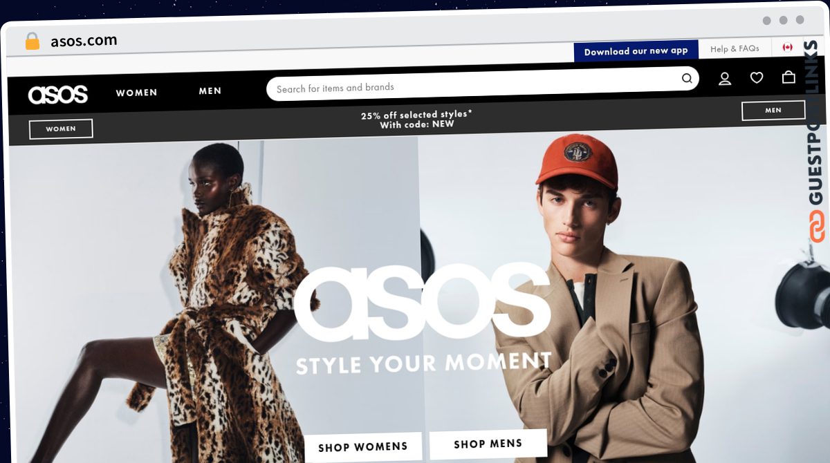 Publish Guest Post on asos.com