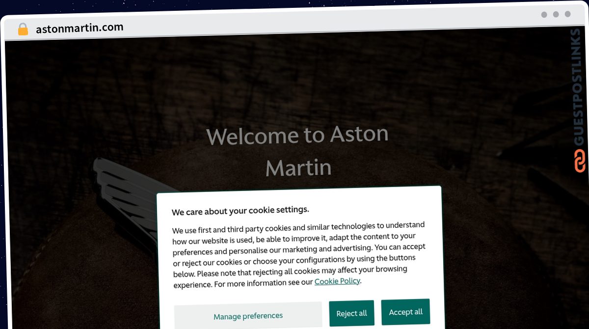 Publish Guest Post on astonmartin.com