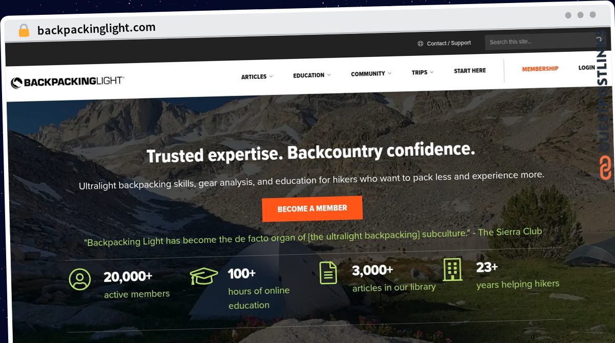 Publish Guest Post on backpackinglight.com