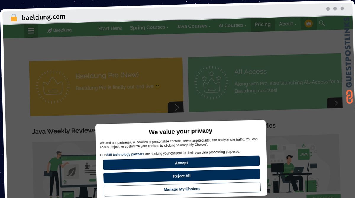 Publish Guest Post on baeldung.com