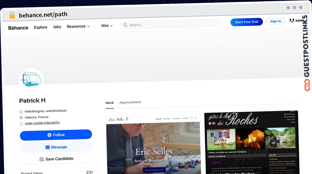 Publish Guest Post on behance.net/path