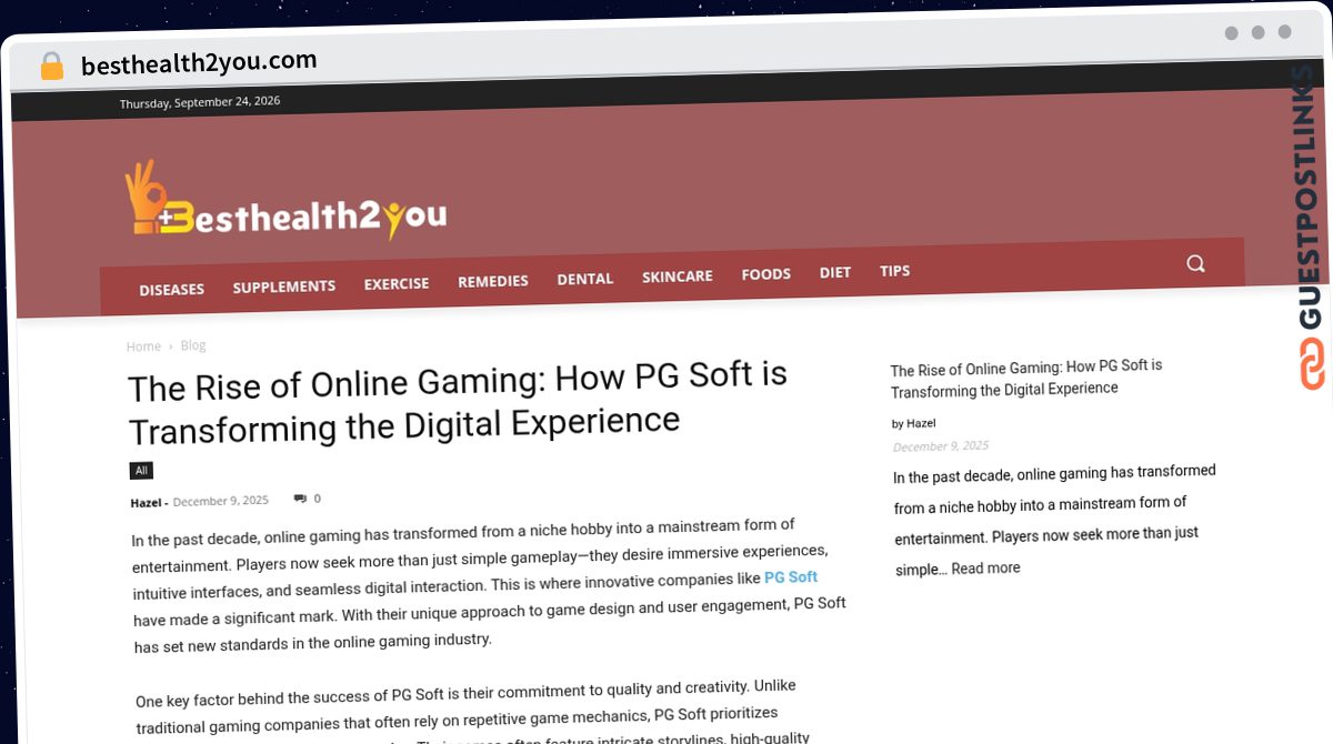 Publish Guest Post on besthealth2you.com
