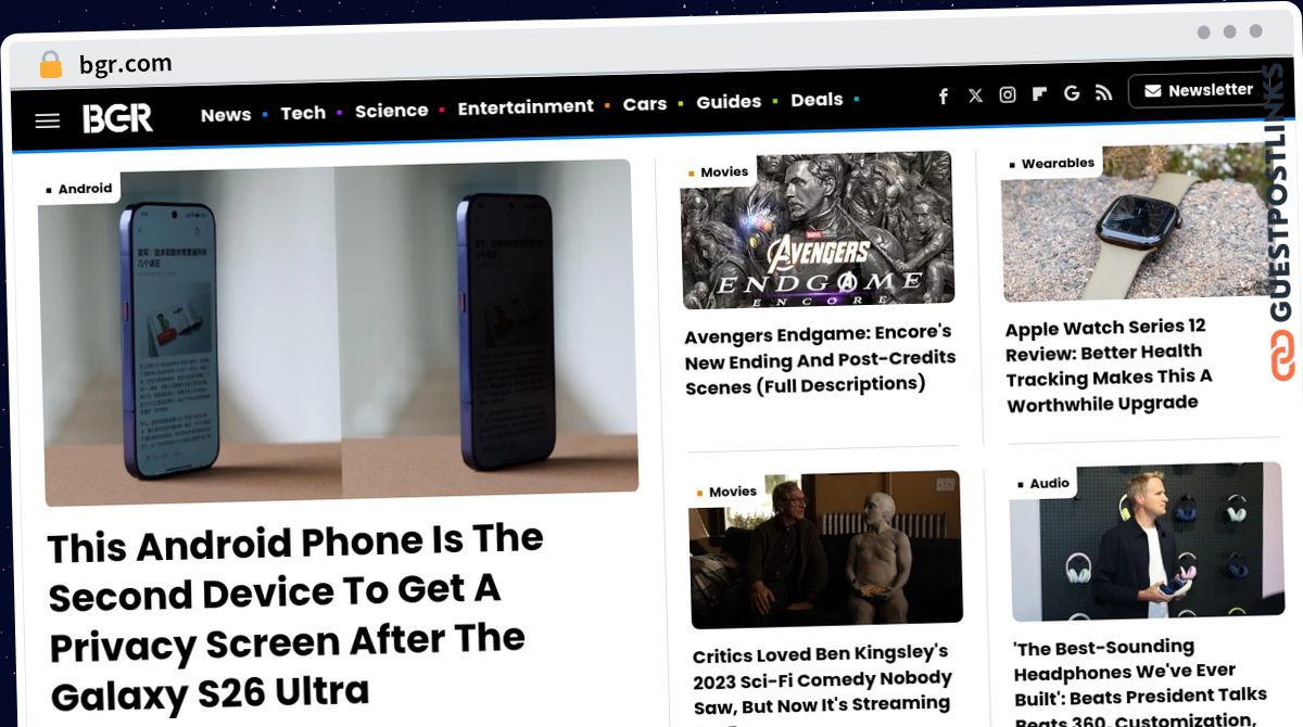 Publish Guest Post on bgr.com