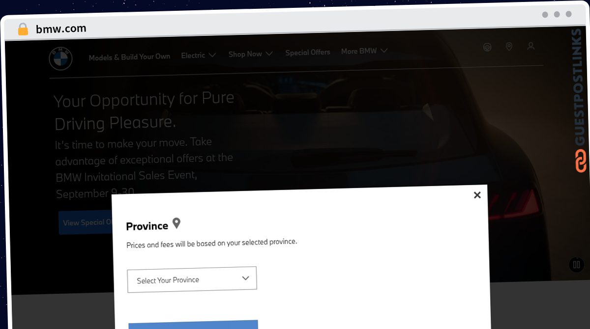 Publish Guest Post on bmw.com