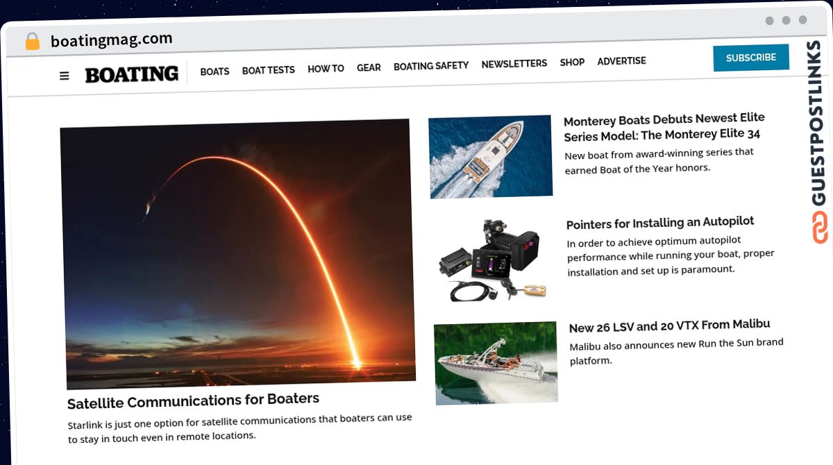 Publish Guest Post on boatingmag.com