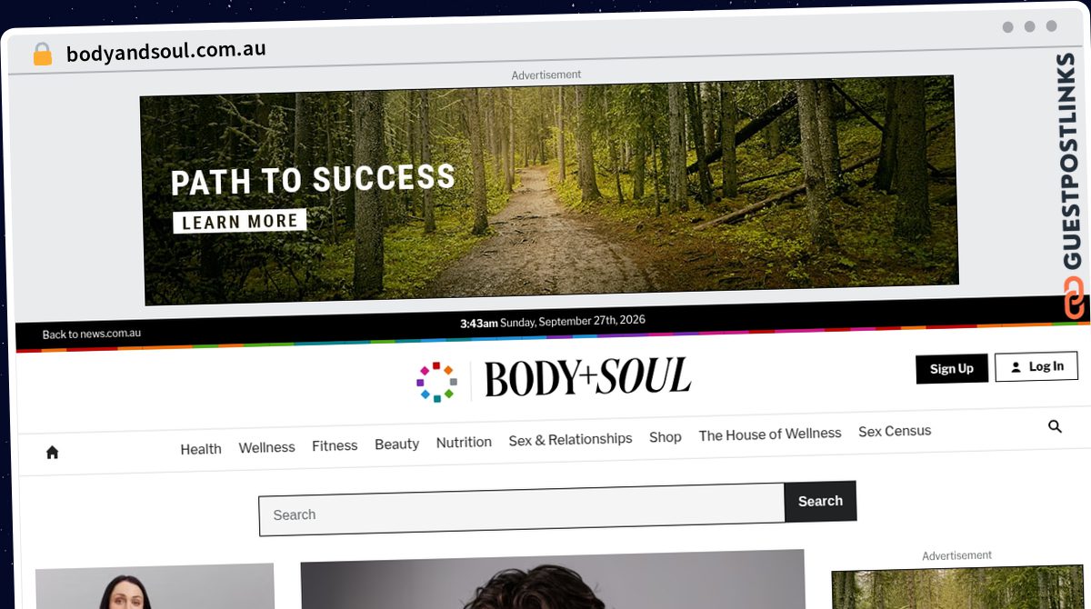 Publish Guest Post on bodyandsoul.com.au