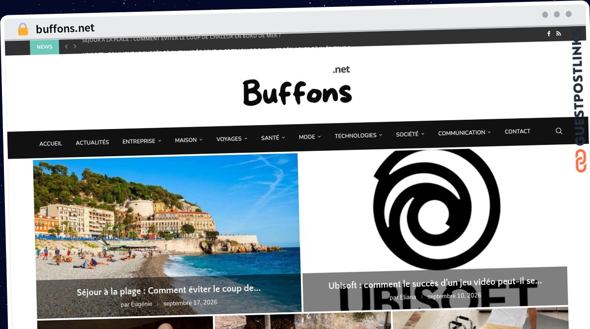 Publish Guest Post on buffons.net