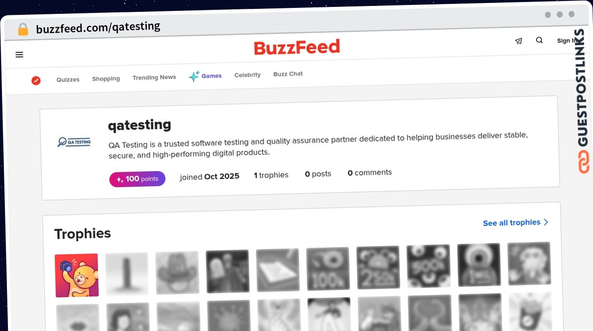Publish Guest Post on buzzfeed.com/qatesting