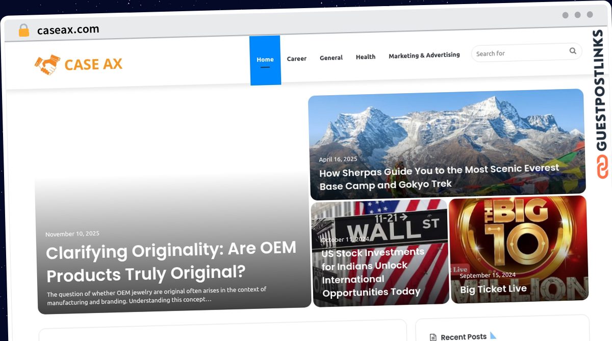 Publish Guest Post on caseax.com
