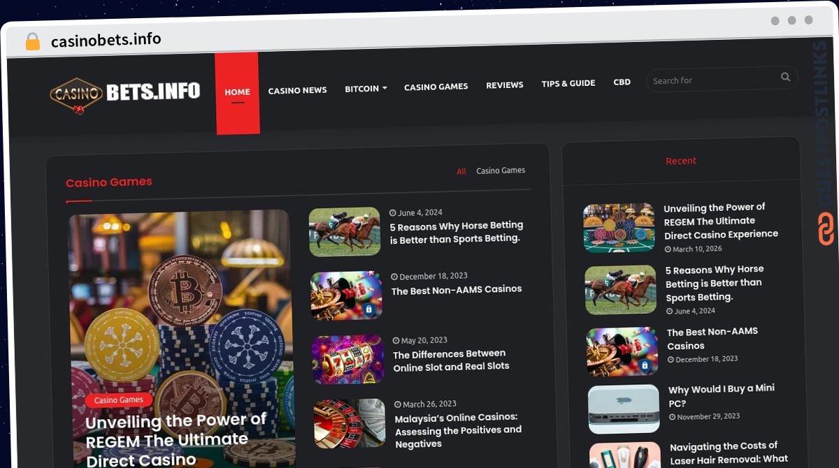 Publish Guest Post on casinobets.info