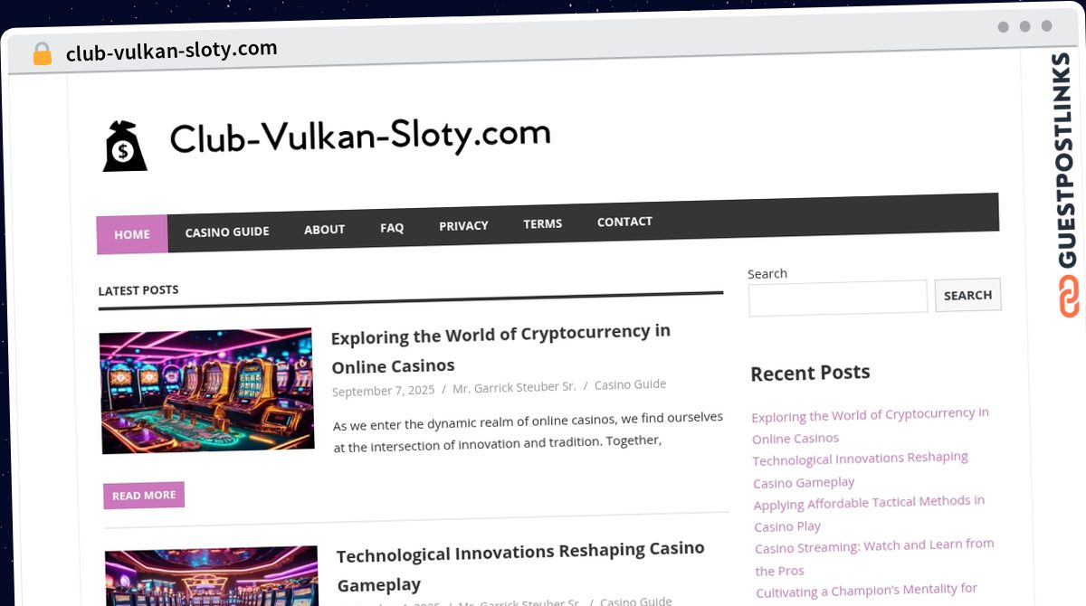 Publish Guest Post on club-vulkan-sloty.com